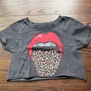 Prince Peter Collection Black Tee with Red and Leopard Graphic